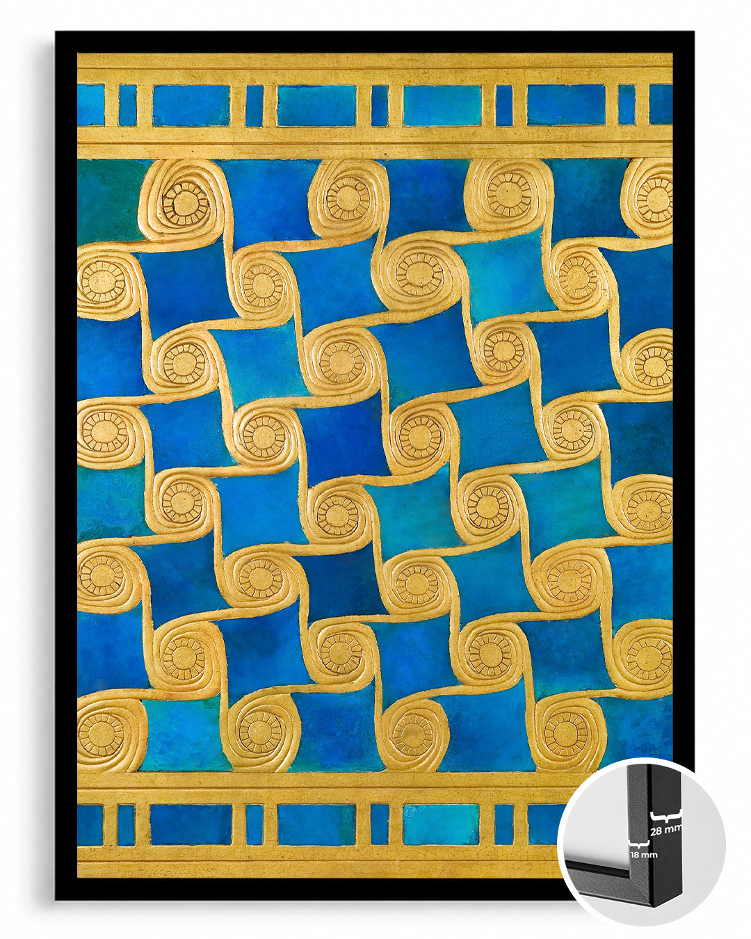 Blue Scroll Poster Tablosu