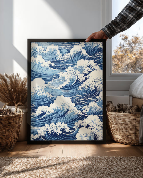 Blue Swirl Poster Tablosu