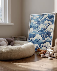 Blue Swirl Poster Tablosu