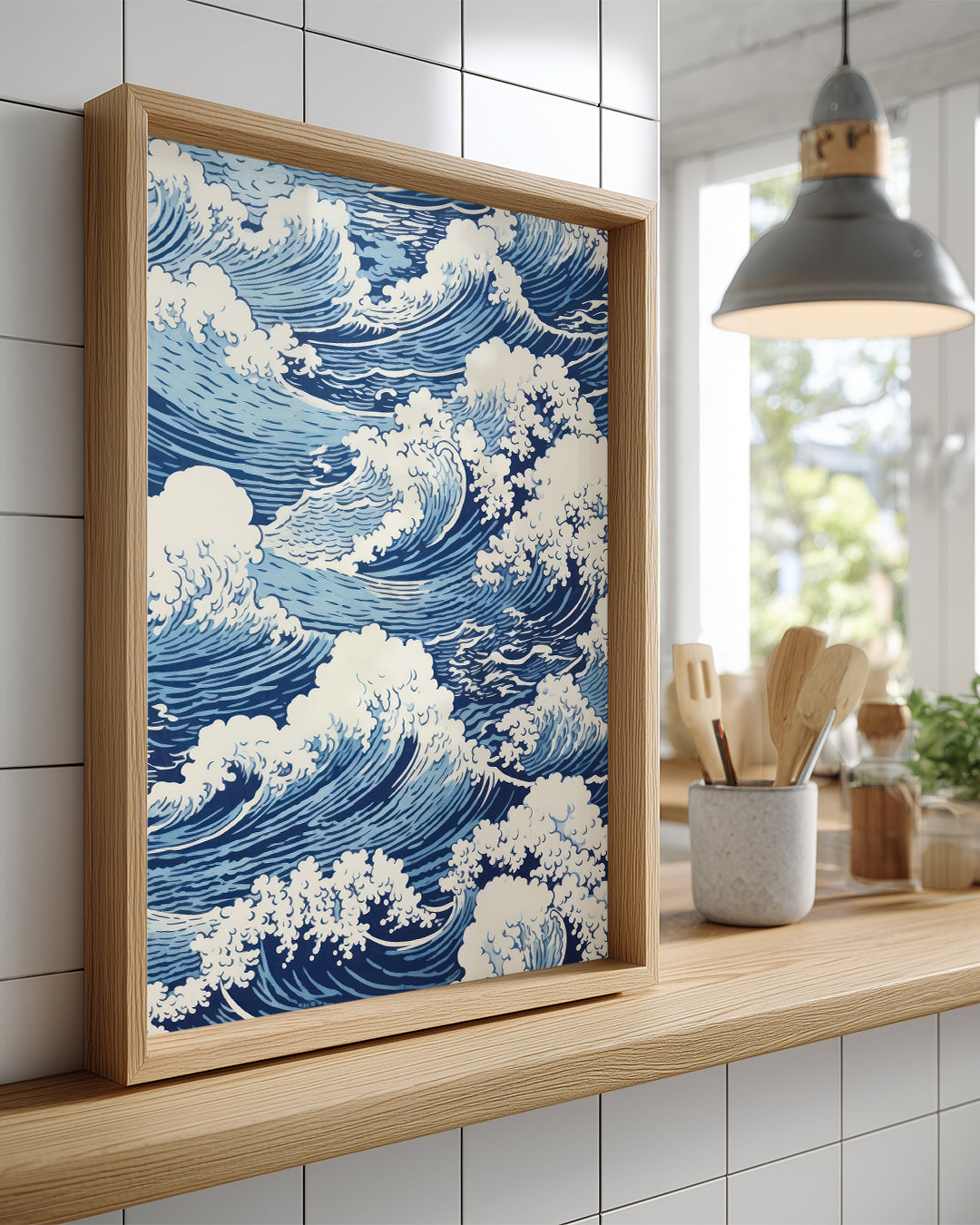 Blue Swirl Poster Tablosu
