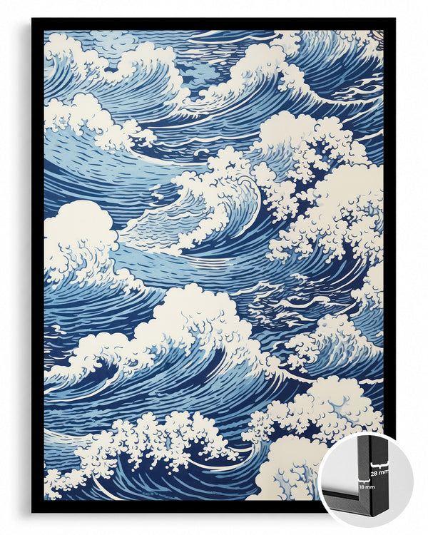 Blue Swirl Poster Tablosu