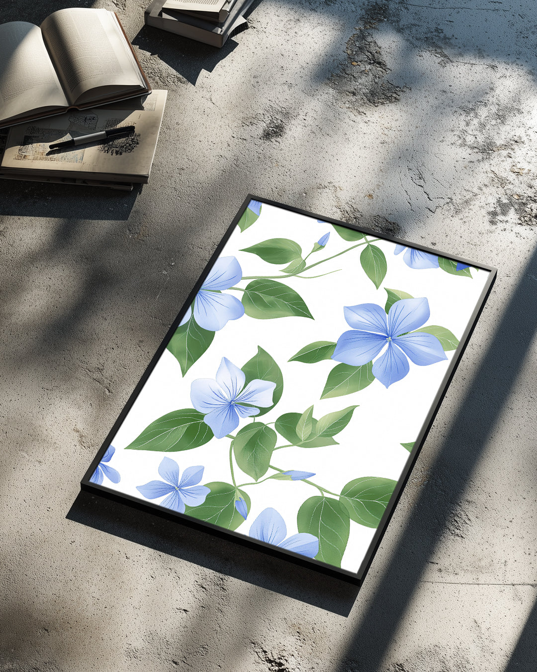 Blue Vine Poster Tablosu