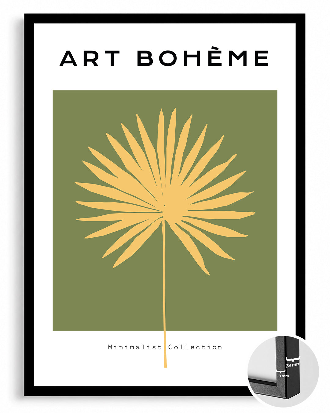 Bohem Yaprak - Minimalist Tasarım Poster Tablosu