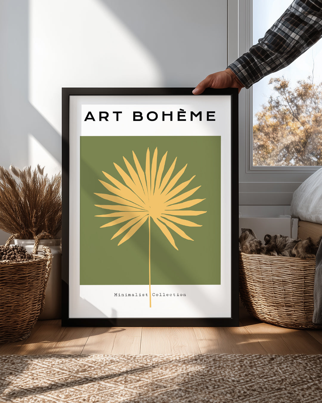 Bohem Yaprak - Minimalist Tasarım Poster Tablosu