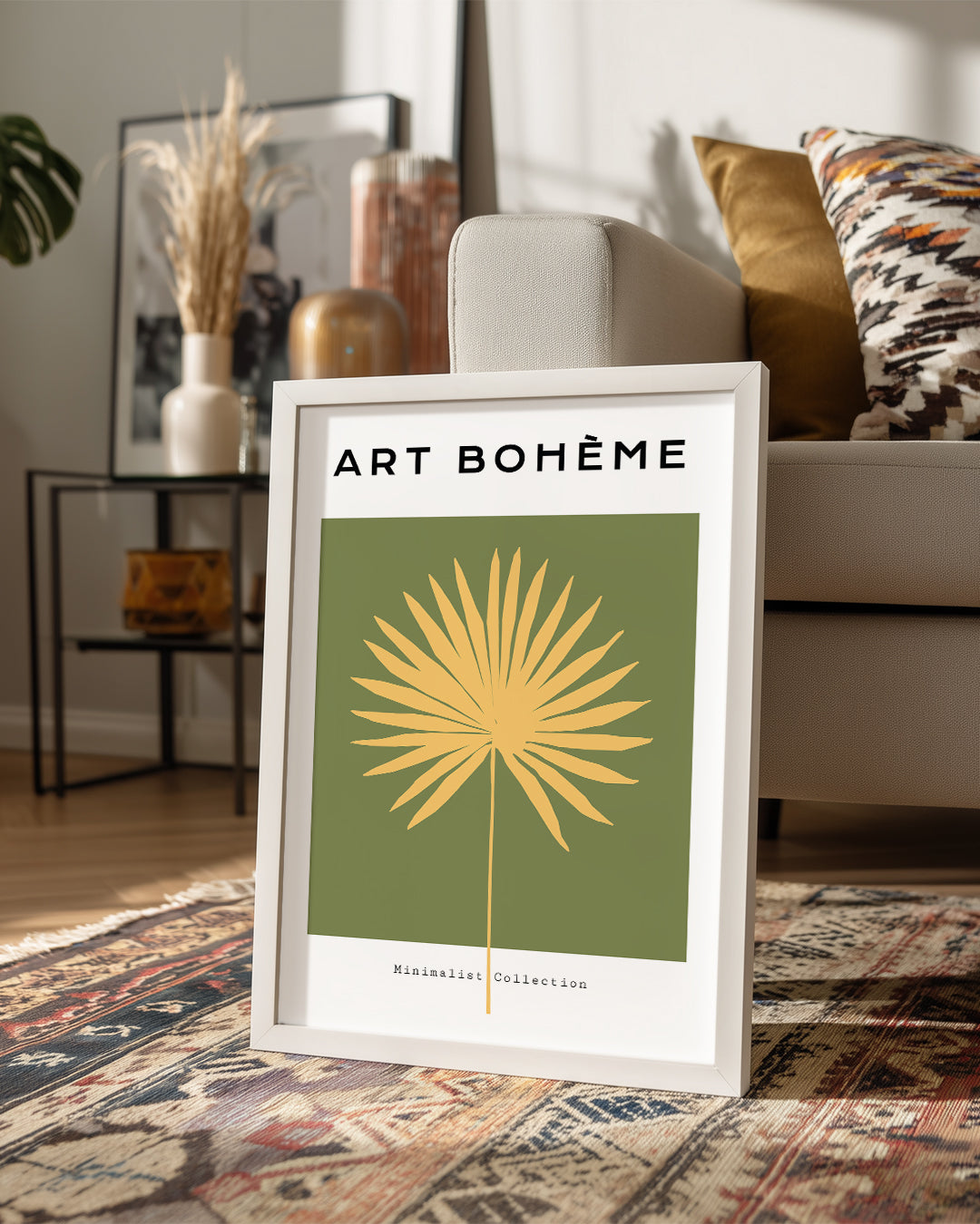 Bohem Yaprak - Minimalist Tasarım Poster Tablosu