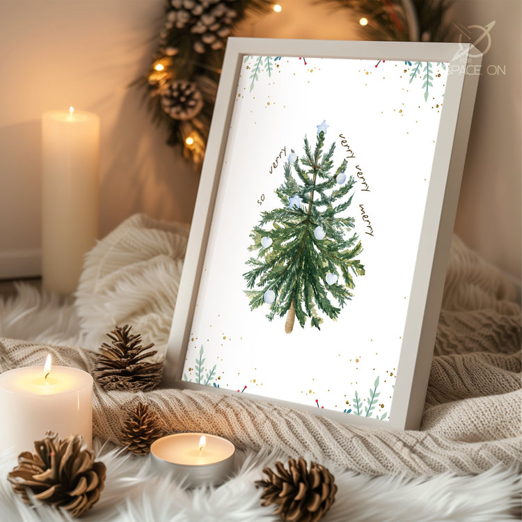 Bohemian Christmas Tree Poster Tablosu
