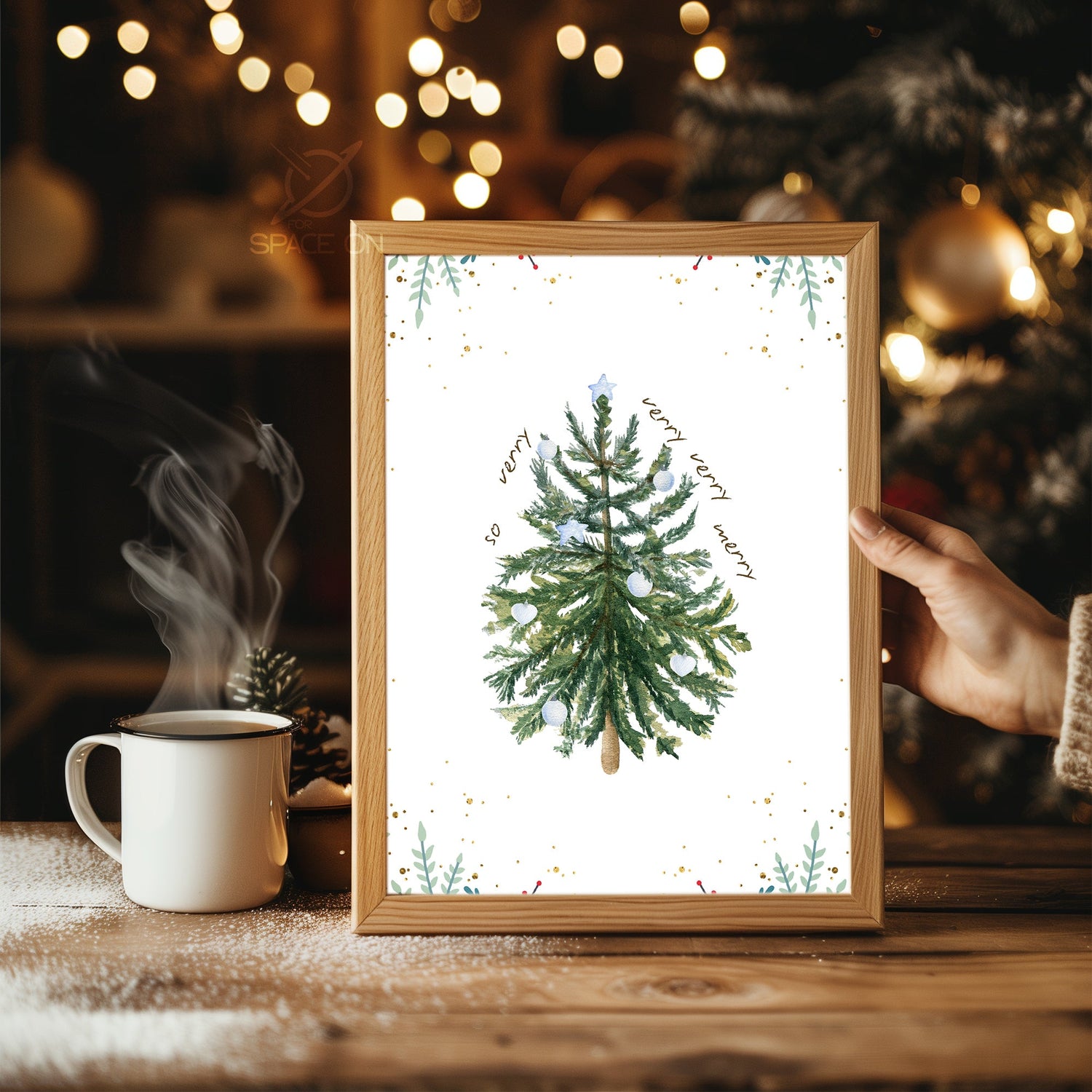 Bohemian Christmas Tree Poster Tablosu