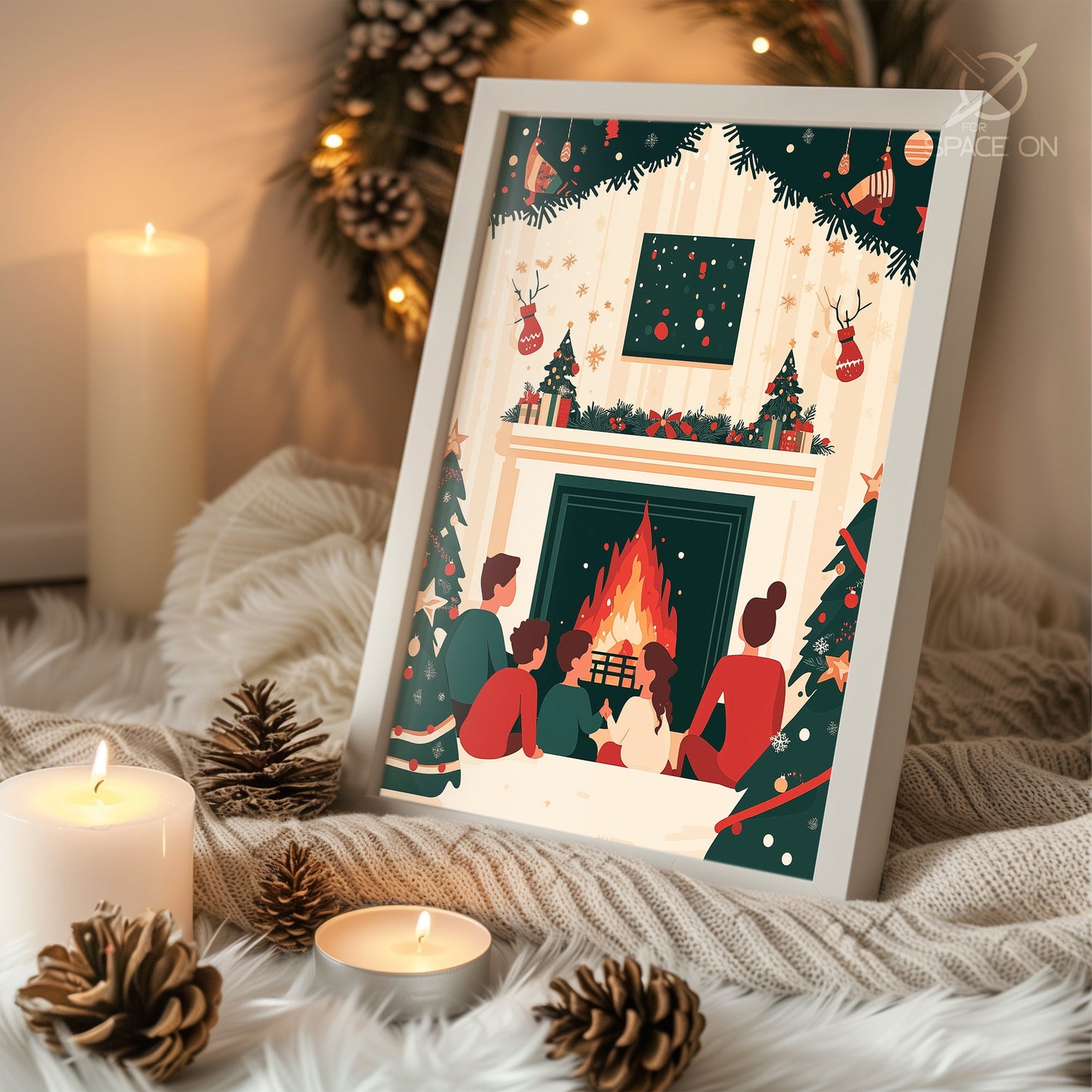 British Father Christmas Poster Tablosu