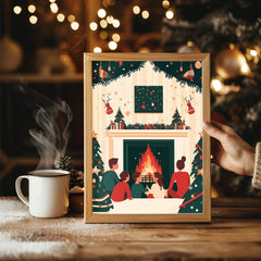 British Father Christmas Poster Tablosu