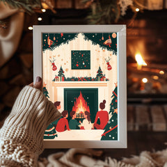 British Father Christmas Poster Tablosu