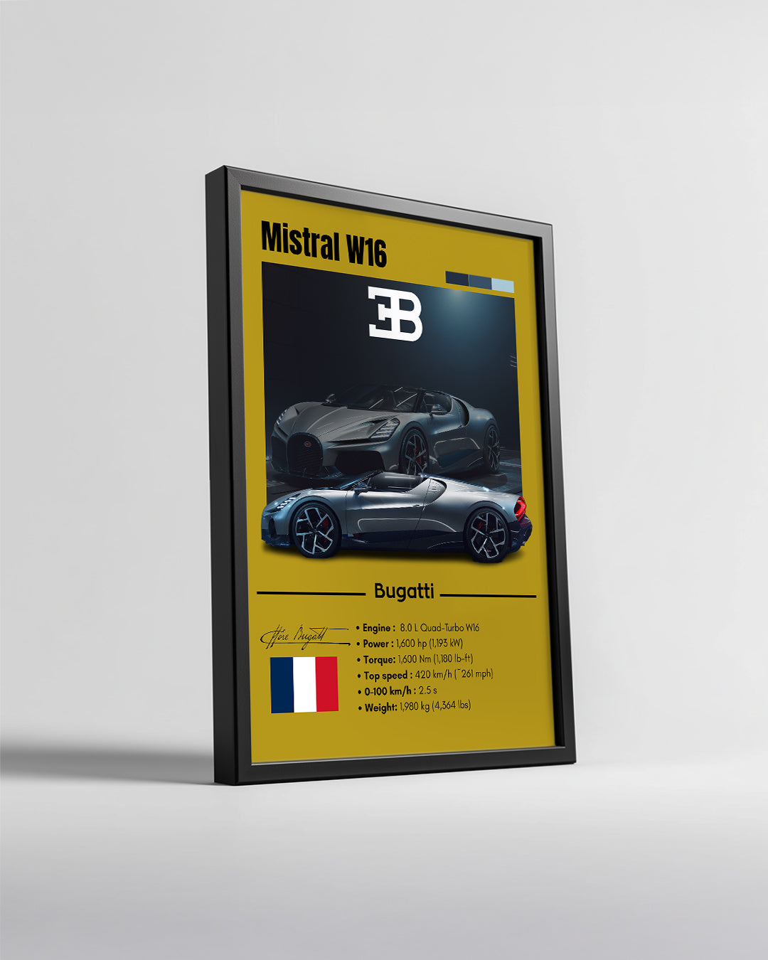 Bugatti Mistral W16 Poster Tablosu