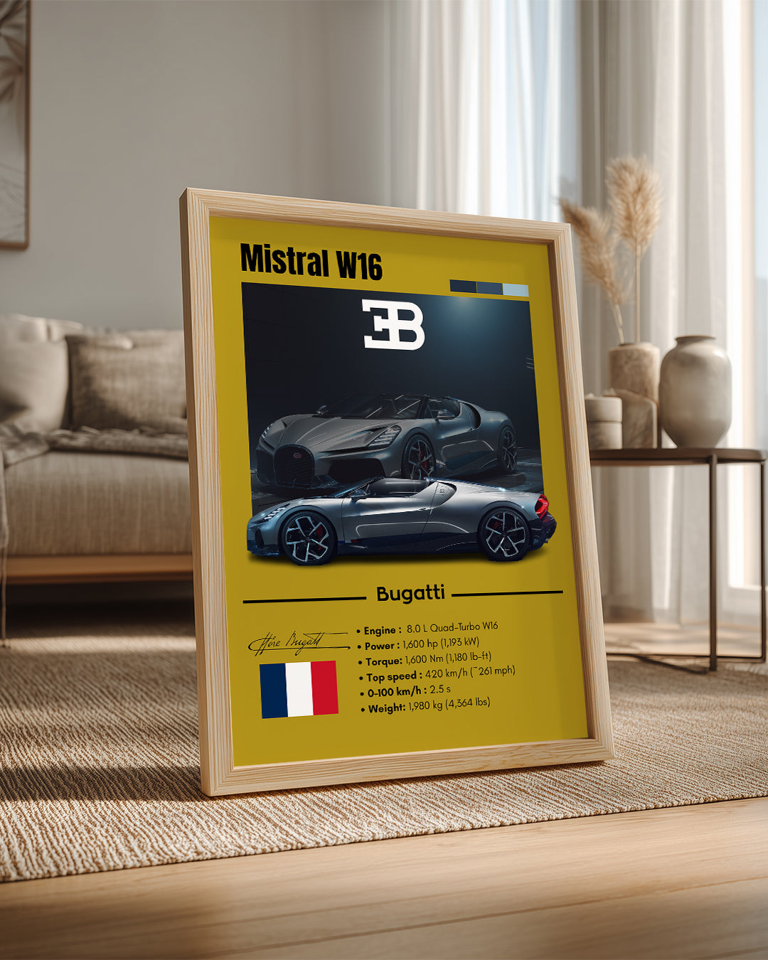 Bugatti Mistral W16 Poster Tablosu