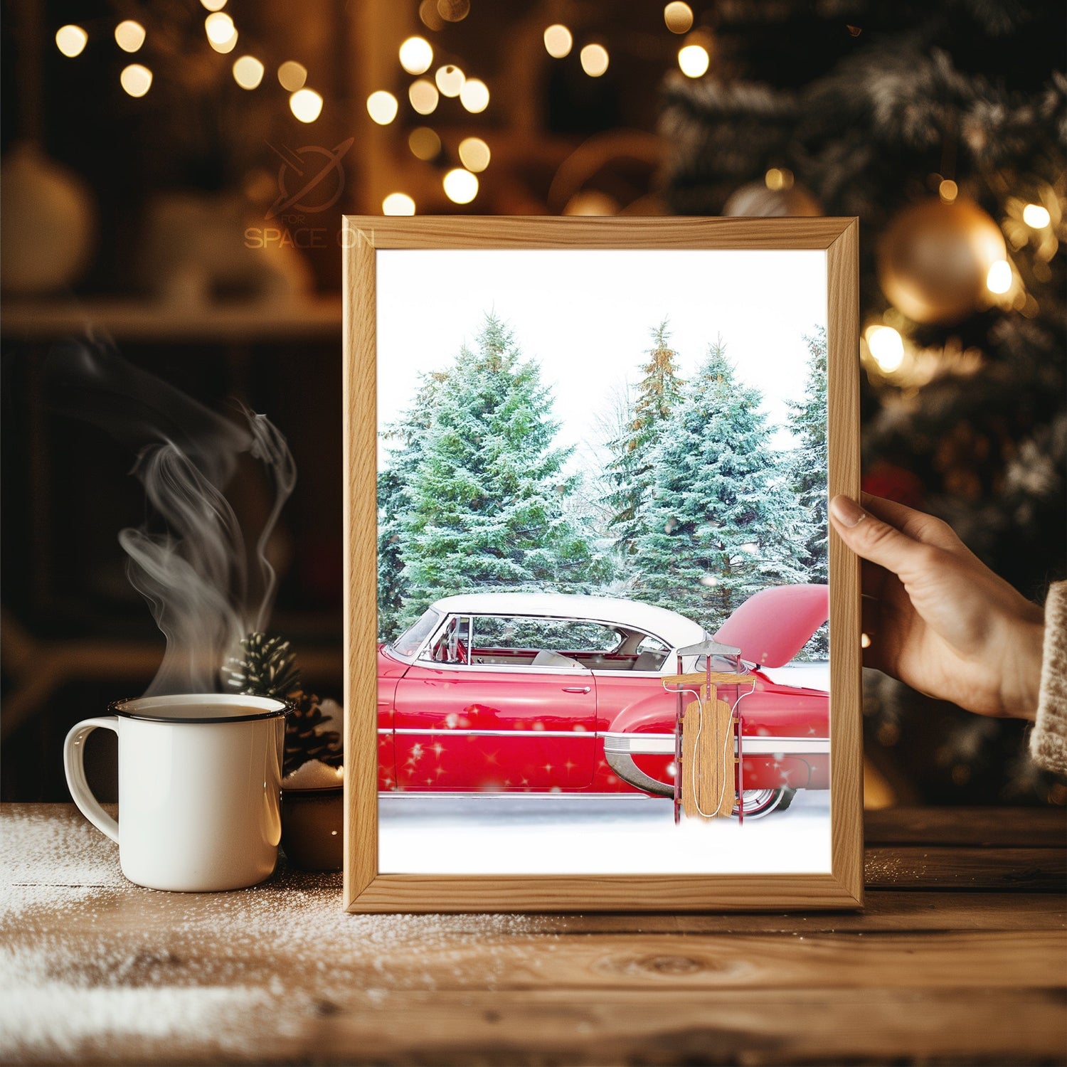 Bulldog Holiday Art Poster Tablosu