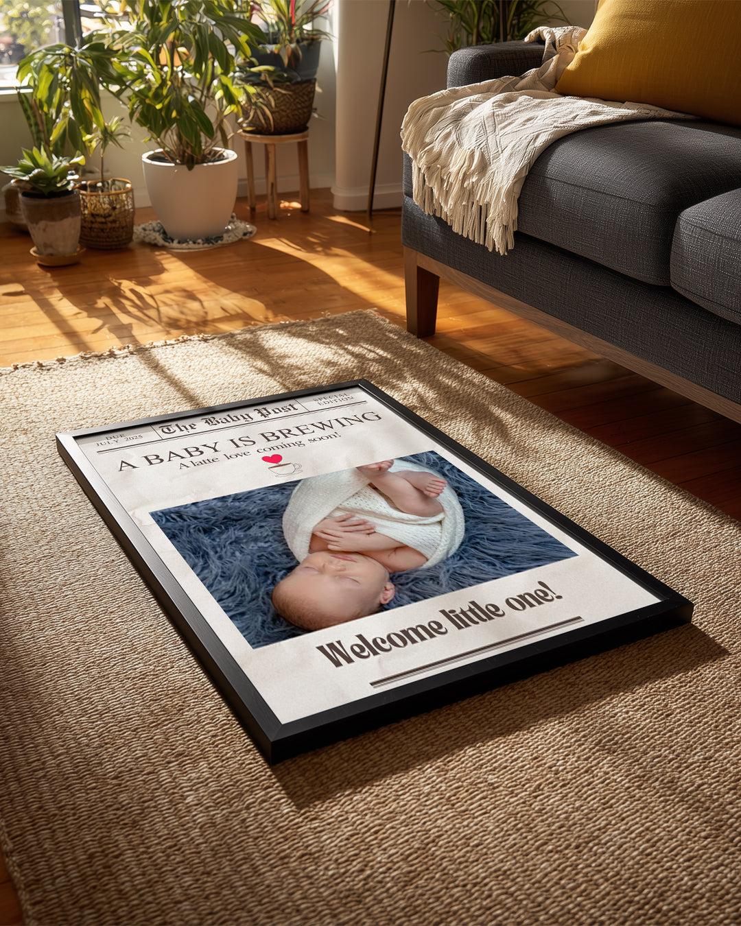 Büyük Haber! – Bebek Duyuru Gazete Poster Tablosu