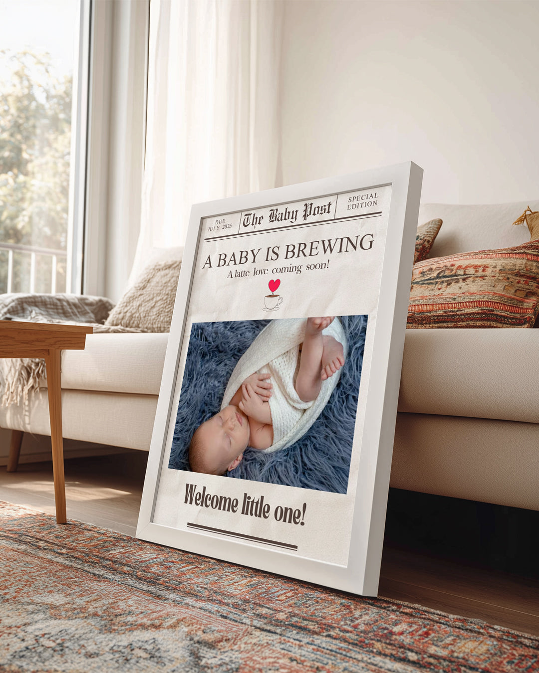 Büyük Haber! – Bebek Duyuru Gazete Poster Tablosu