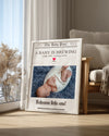 Büyük Haber! – Bebek Duyuru Gazete Poster Tablosu