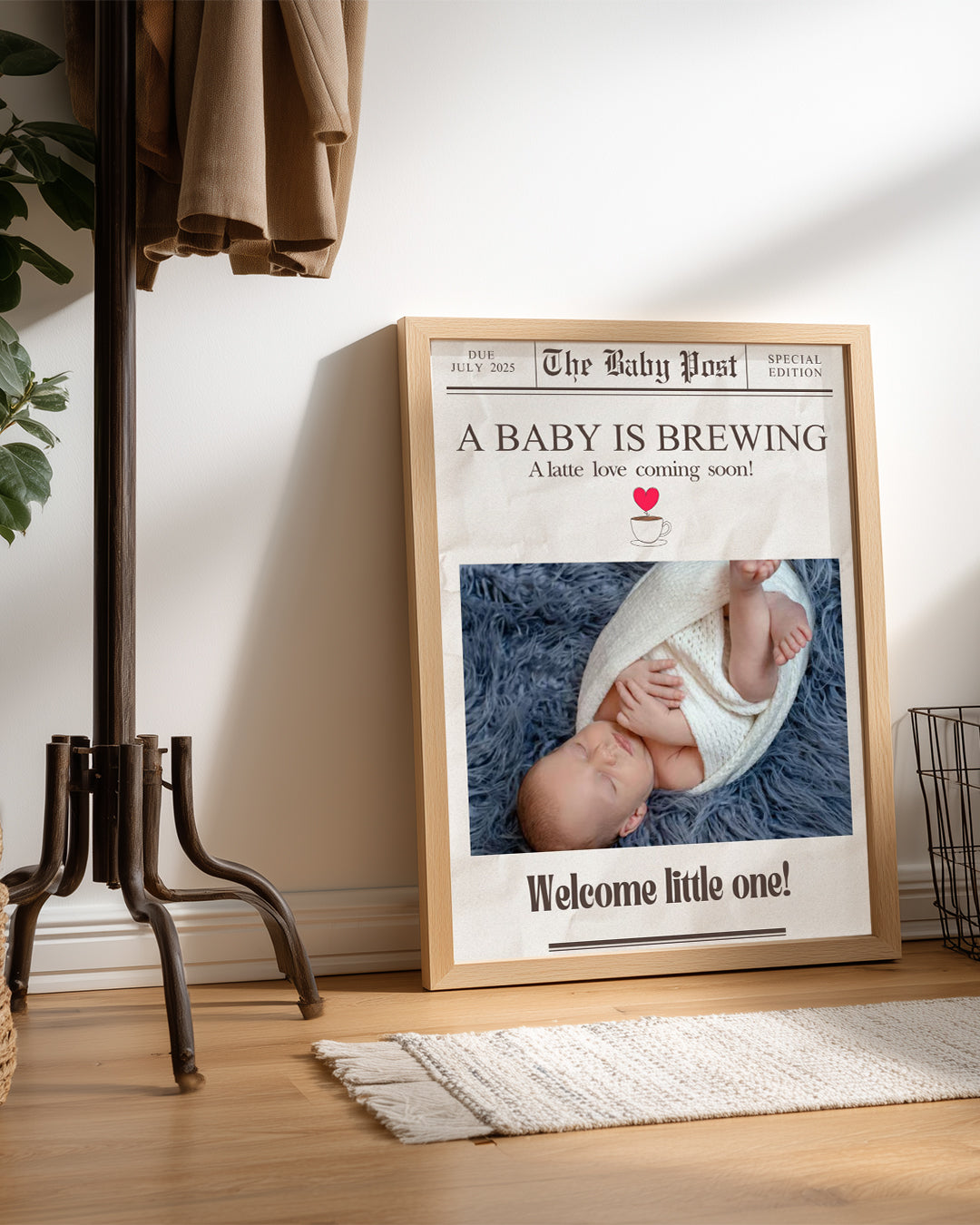 Büyük Haber! – Bebek Duyuru Gazete Poster Tablosu