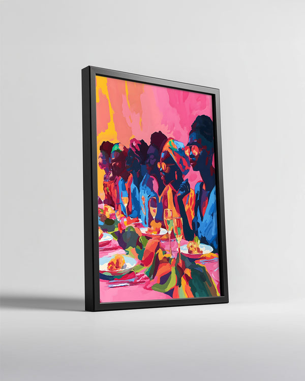 Büyük Yemek Sofrası - Afrika Sanatı Poster Tablosu