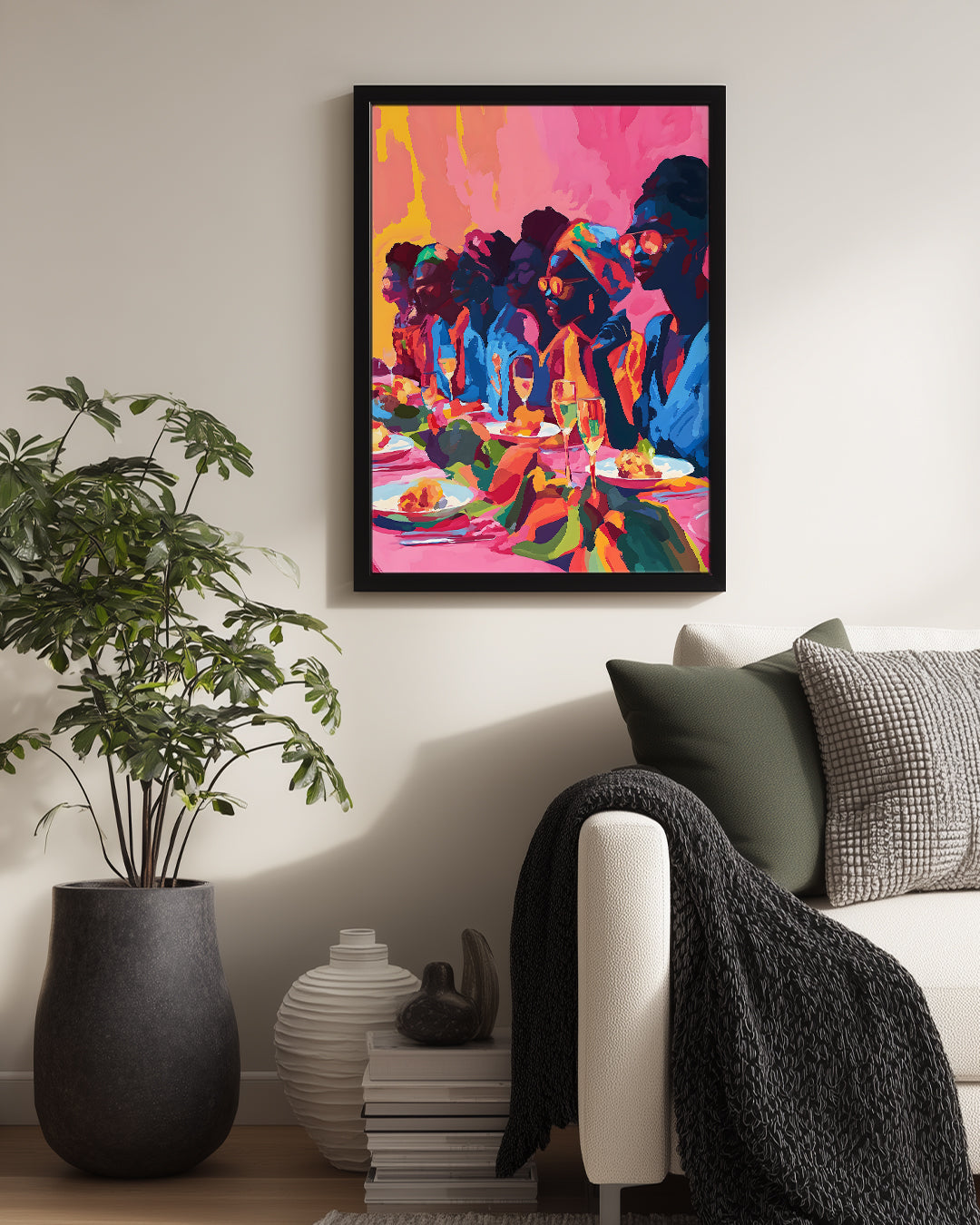 Büyük Yemek Sofrası - Afrika Sanatı Poster Tablosu