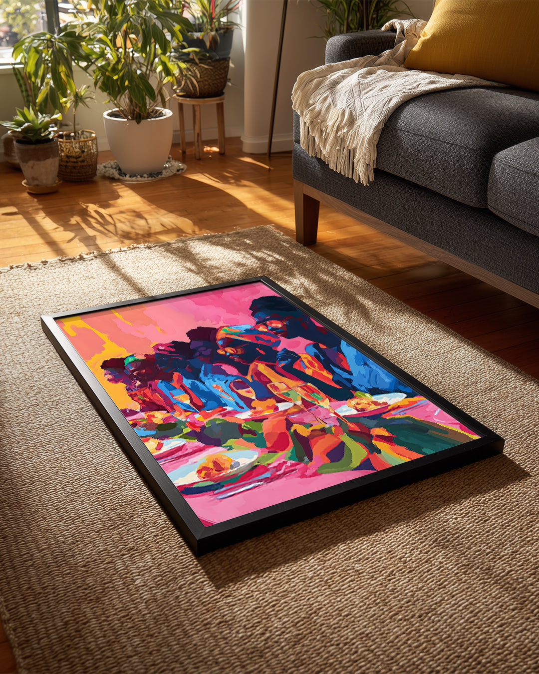 Büyük Yemek Sofrası - Afrika Sanatı Poster Tablosu