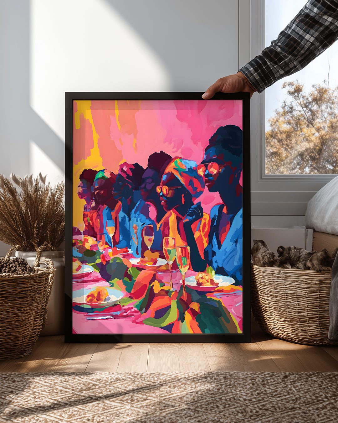 Büyük Yemek Sofrası - Afrika Sanatı Poster Tablosu