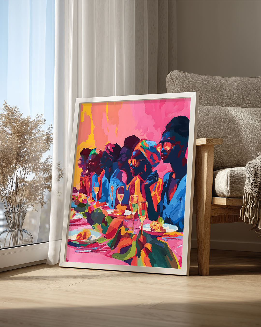 Büyük Yemek Sofrası - Afrika Sanatı Poster Tablosu