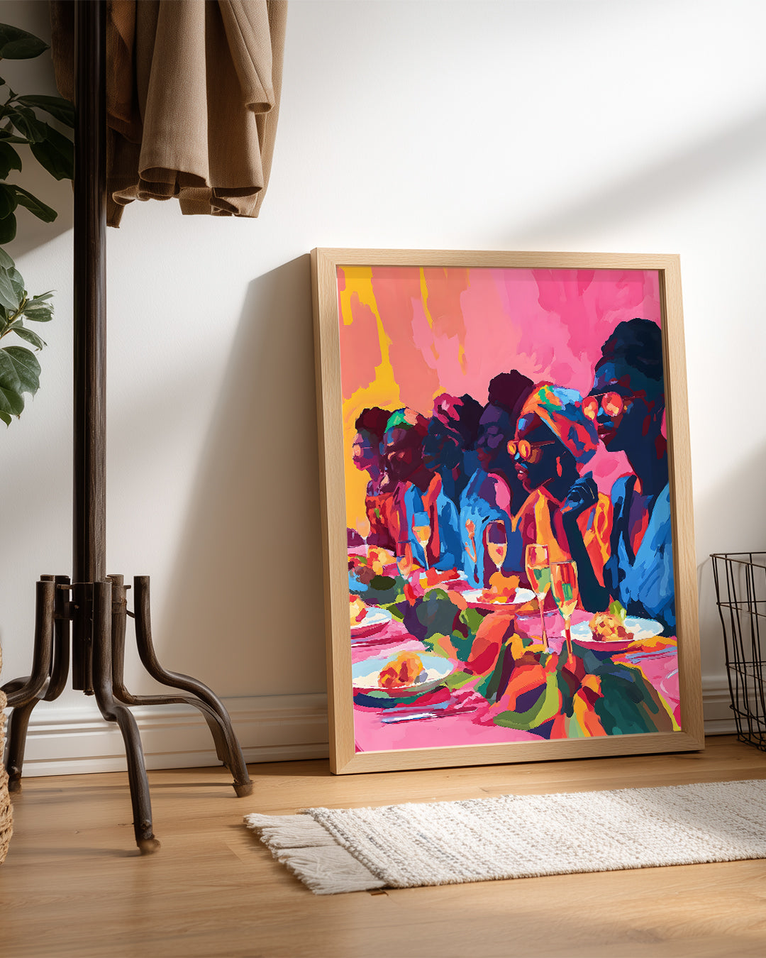 Büyük Yemek Sofrası - Afrika Sanatı Poster Tablosu