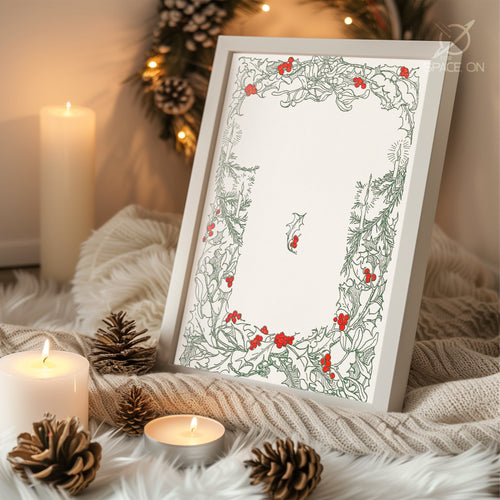 Calico Christmas Cat Poster Tablosu