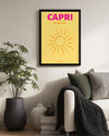 Capri Güneşi - Canlı Yaz Atmosferi Poster Tablosu