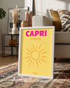 Capri Güneşi - Canlı Yaz Atmosferi Poster Tablosu