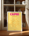 Capri Güneşi - Canlı Yaz Atmosferi Poster Tablosu