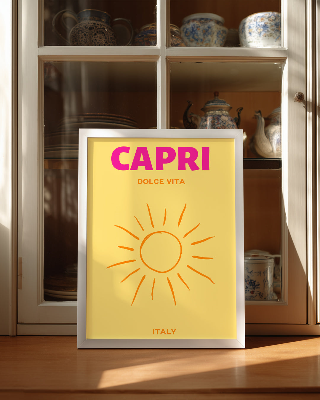 Capri Güneşi - Canlı Yaz Atmosferi Poster Tablosu