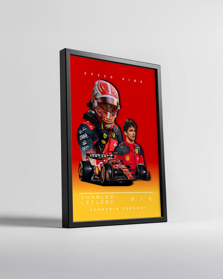 Charles Leclerc 16 Speed King Poster Tablosu