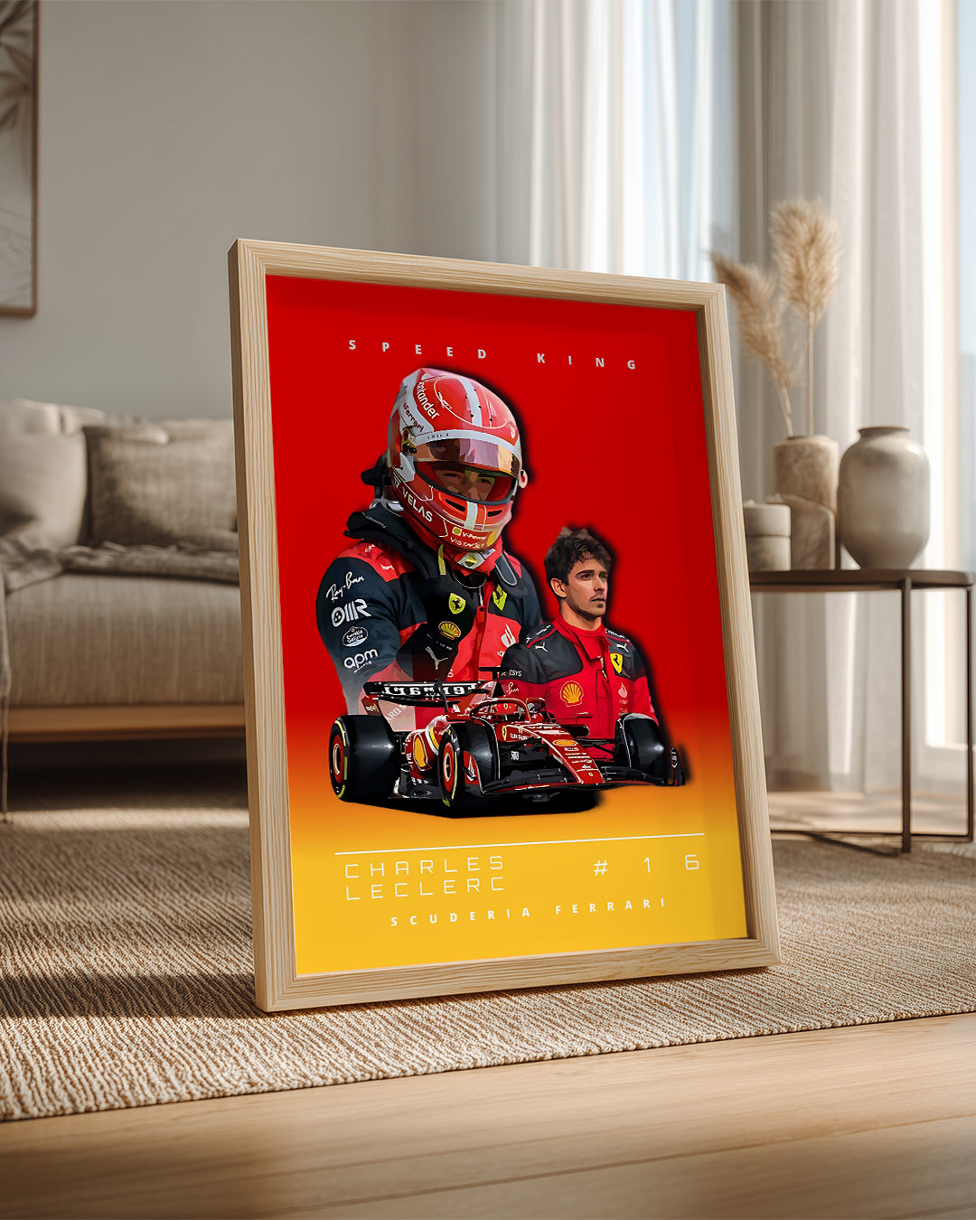 Charles Leclerc 16 Speed King Poster Tablosu