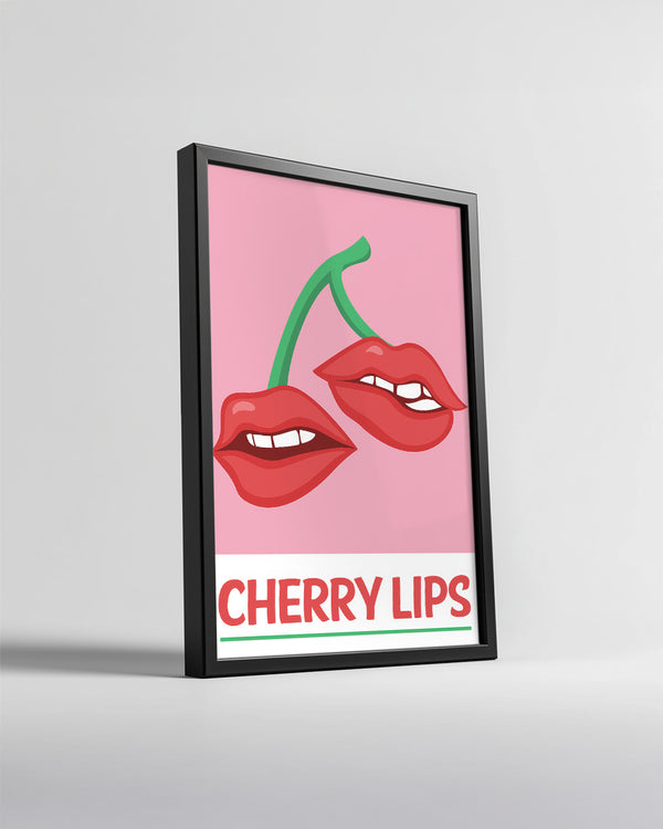 Cherry Lips Poster Tablosu