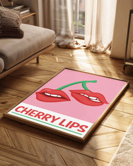 Cherry Lips Poster Tablosu