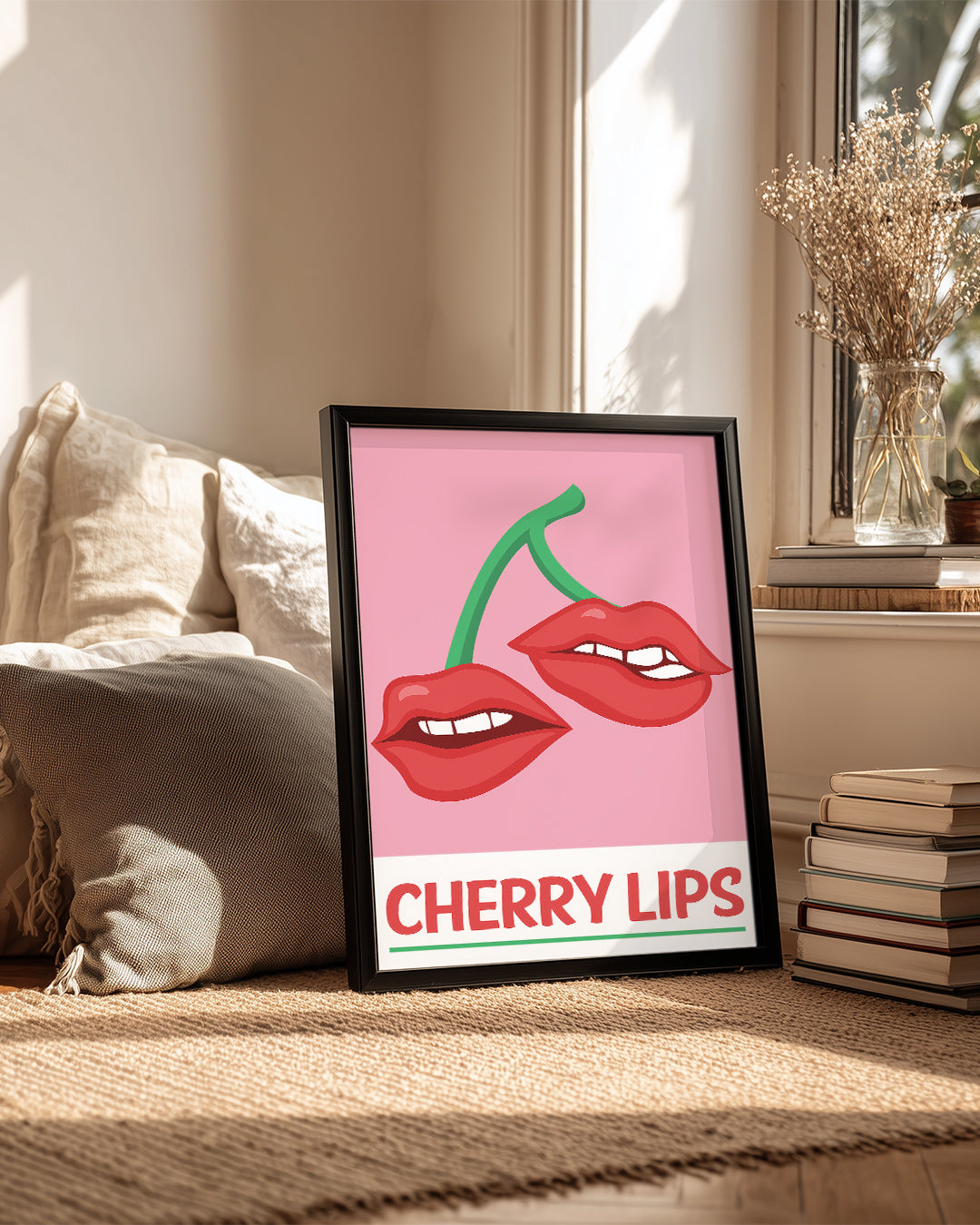 Cherry Lips Poster Tablosu