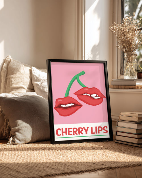 Cherry Lips Poster Tablosu