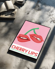 Cherry Lips Poster Tablosu
