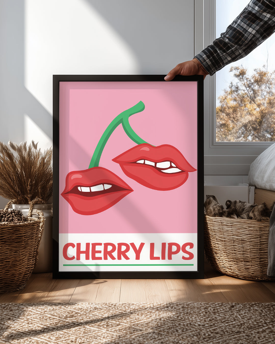 Cherry Lips Poster Tablosu