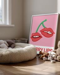 Cherry Lips Poster Tablosu