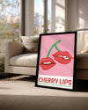 Cherry Lips Poster Tablosu