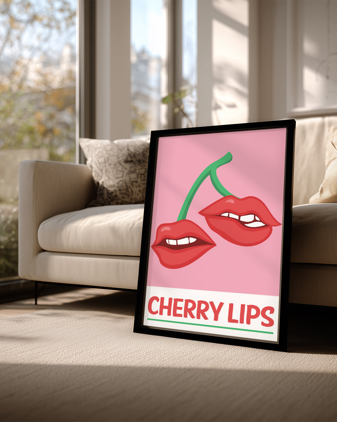 Cherry Lips Poster Tablosu