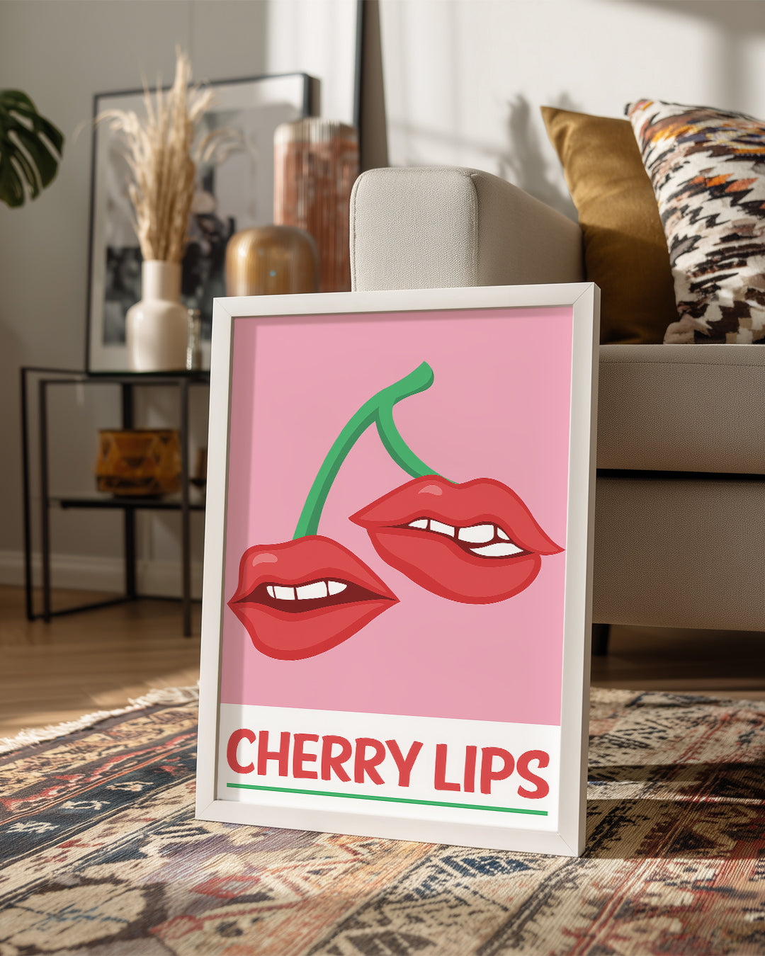 Cherry Lips Poster Tablosu
