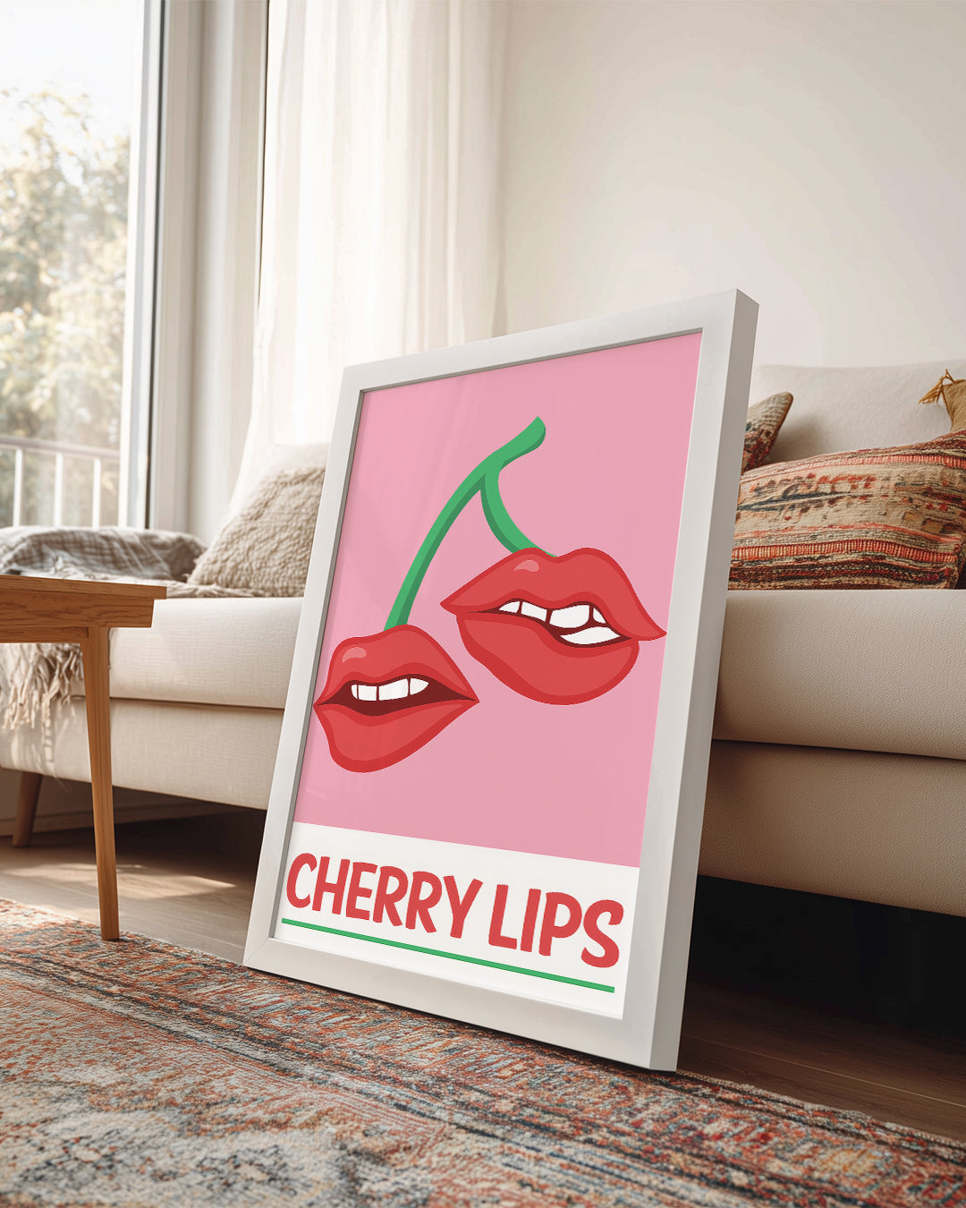 Cherry Lips Poster Tablosu