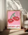 Cherry Lips Poster Tablosu