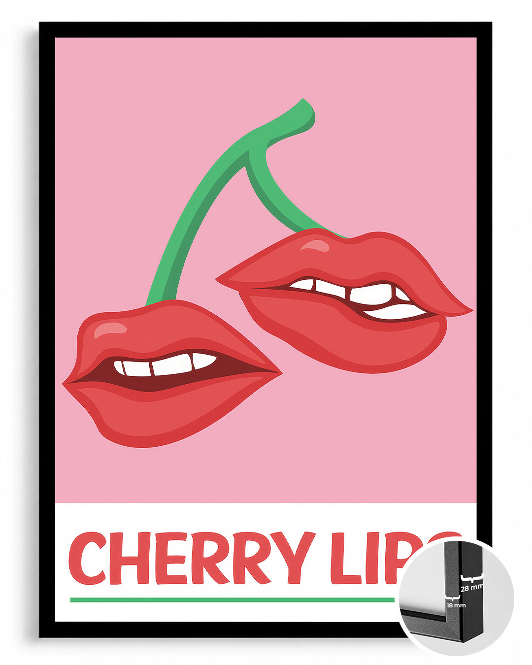 Cherry Lips Poster Tablosu