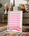 Chicago Yansıması - Pembe Tonlar Poster Tablosu