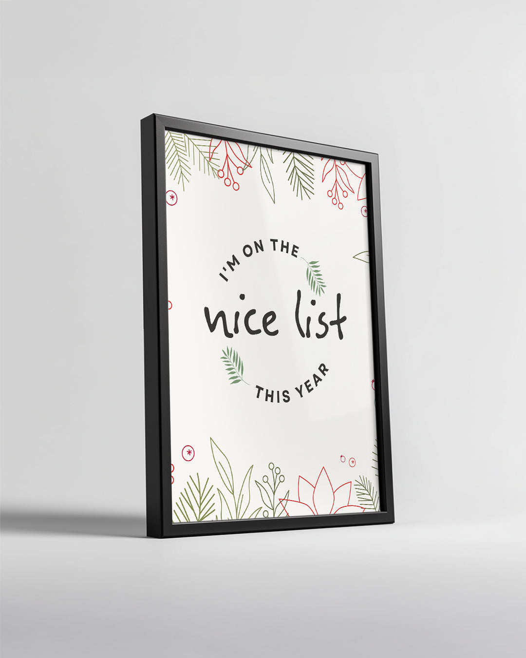 Christmas Cat Portrait Poster Tablosu