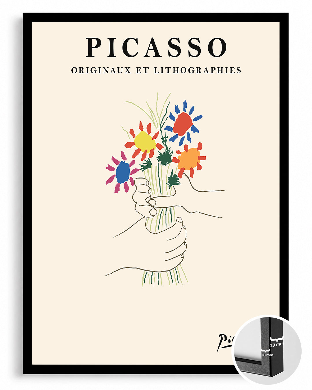 Çiçekler - Pablo Picasso Poster Tablosu